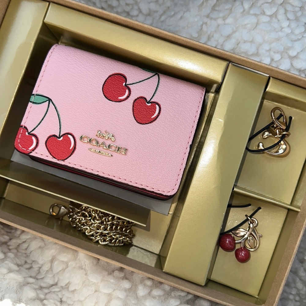 COACH Cherry Wallet On Chain